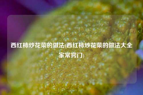 西红柿炒花菜的做法(西红柿炒花菜的做法大全家常窍门)